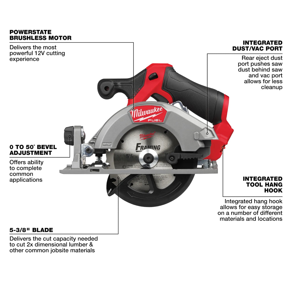 M12 FUEL™ 5-3/8” Circular Saw