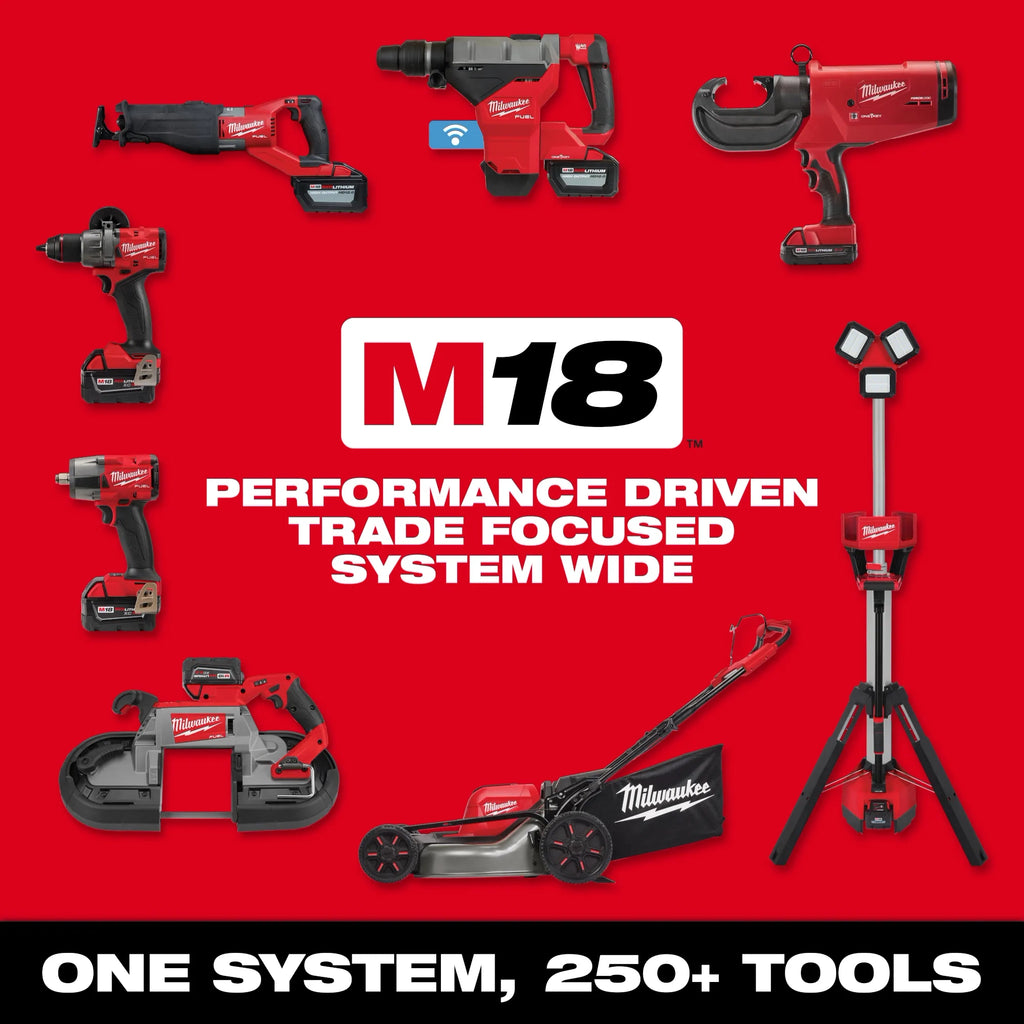 Milwaukee M18 Red Exterior Rotary Laser Level Kit with  Receiver, Tripod, & Grade Rod | 3701-21T