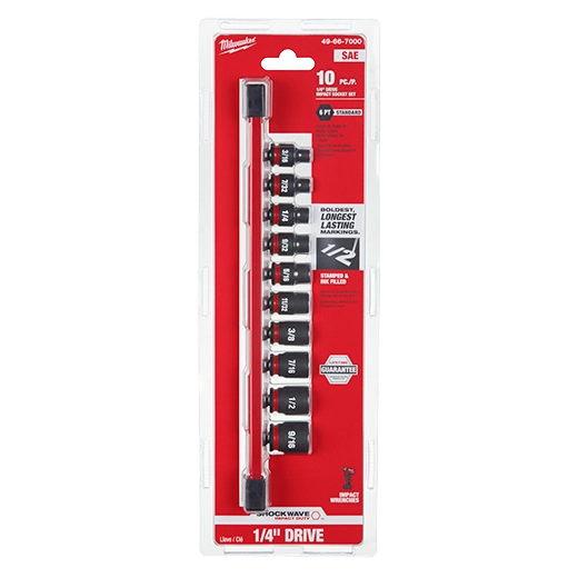 10PC SHOCKWAVE™ Impact Duty SAE Standard 6 Point Socket Set - 49-66-7000 - image 2