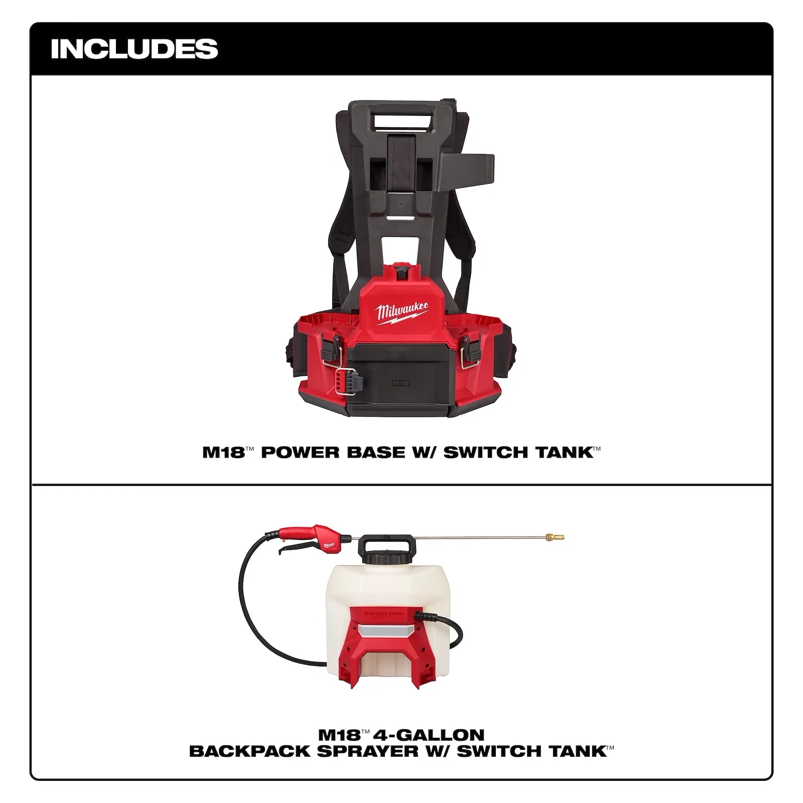 M18™ 4-Gallon Backpack Sprayer w/ SWITCH TANK™ (Tool Only)