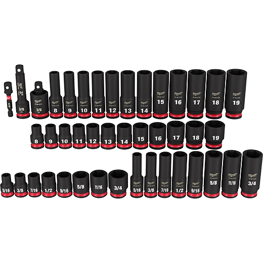 43PC SHOCKWAVE™ Impact Duty 3/8" Drive SAE & Metric Deep 6 Point Socket Set - 49-66-7009 - image 3