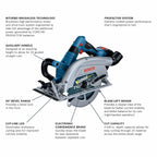 Bosch GKS18V-26LB14 PROFACTOR 18V Blade-Left 7-1/4 In. Circular Saw Kit with (1) CORE18V 8 Ah High Power Battery