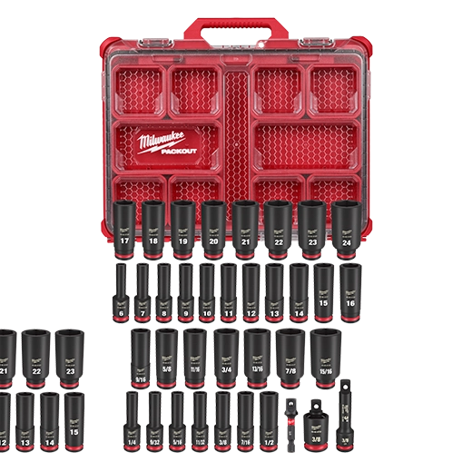Milwaukee SHOCKWAVE Impact Duty Socket 3/8” Dr 36-Piece PACKOUT Set | 49-66-6805
