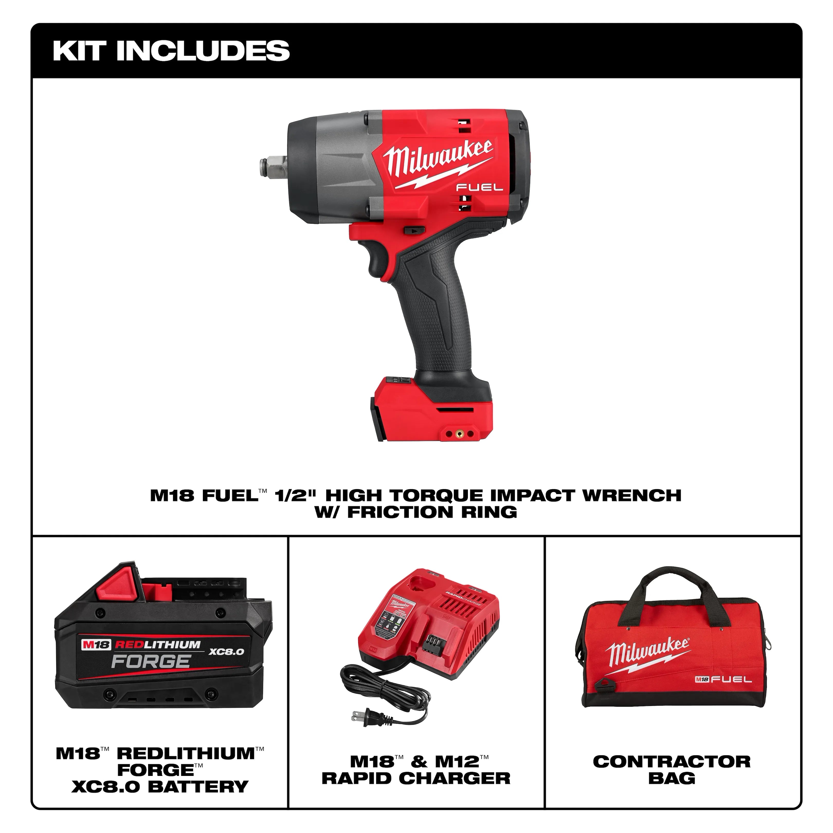 M18 FUEL™ 1/2" High Torque Impact Wrench w/ Friction Ring