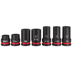 Milwaukee SHOCKWAVE Impact Duty 1” Drive 7-Piece MM & SAE Wheel Service Socket PACKOUT Set | 49-66-7840