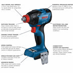 Bosch GDX18V-1860CN 18V Connected-Ready Two-In-One 1/4 In. and 1/2 In. Bit/Socket Impact Driver/Wrench (Tool Only)