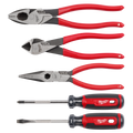 Milwaukee 5-Piece Dipped Grip Cutting Pliers & Cushion Grip Screwdrivers Set (USA) | MT500-5