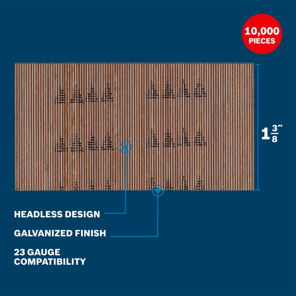 Bosch GNH23G137GV 1-3/8 In. 23g Pins - Galvsd (10,000 Count)