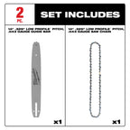 14" .325" LOW PROFILE™ Pitch, .043" Gauge Saw Chain and Guide Bar Set - 49-16-2820 - image 2