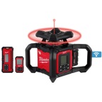 Milwaukee M18 Red Exterior Dual Slope Rotary Laser Level Kit with  Receiver, Remote, Grade Rod & Tripod | 3704-21T