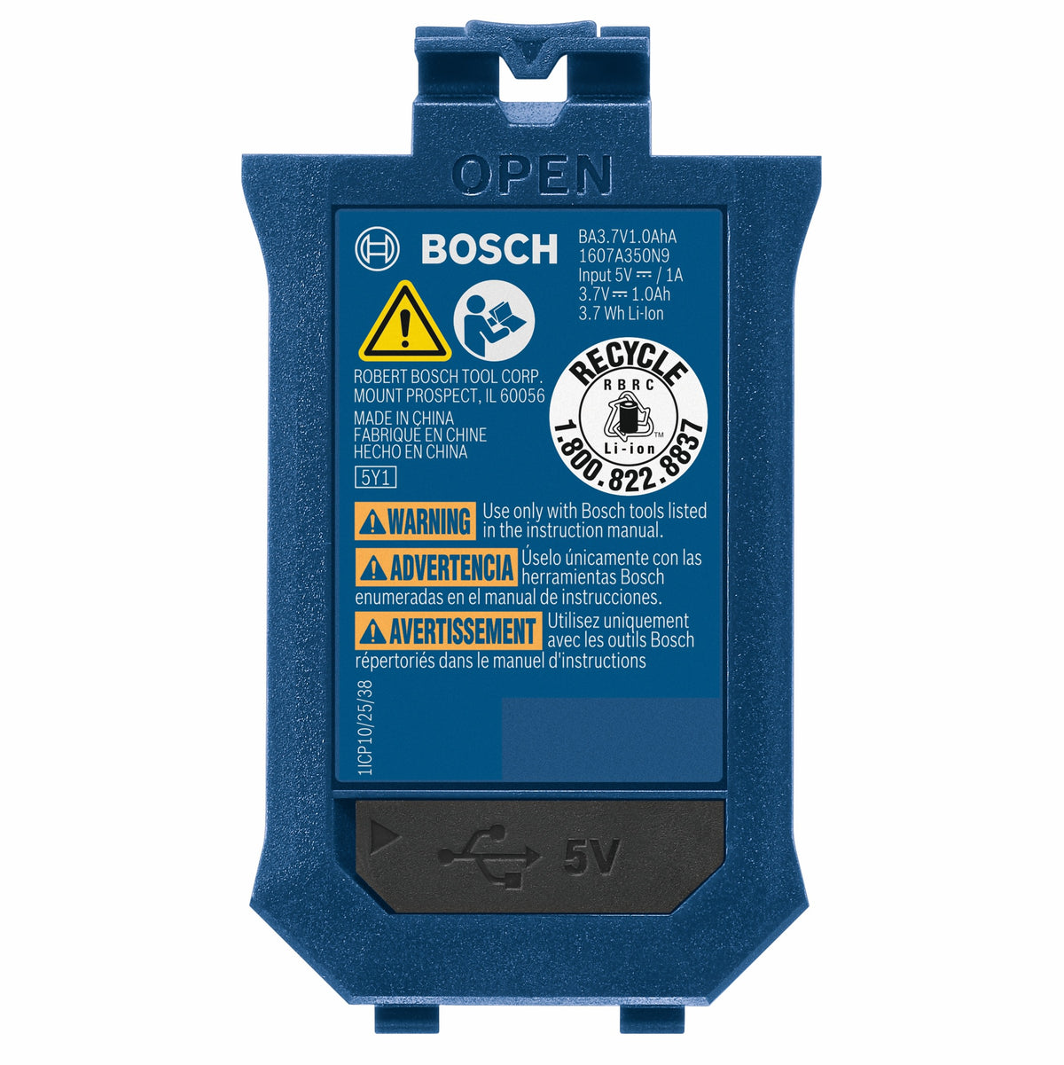 Bosch GBA37V10 3.7V Lithium-Ion 1.0 Ah Battery