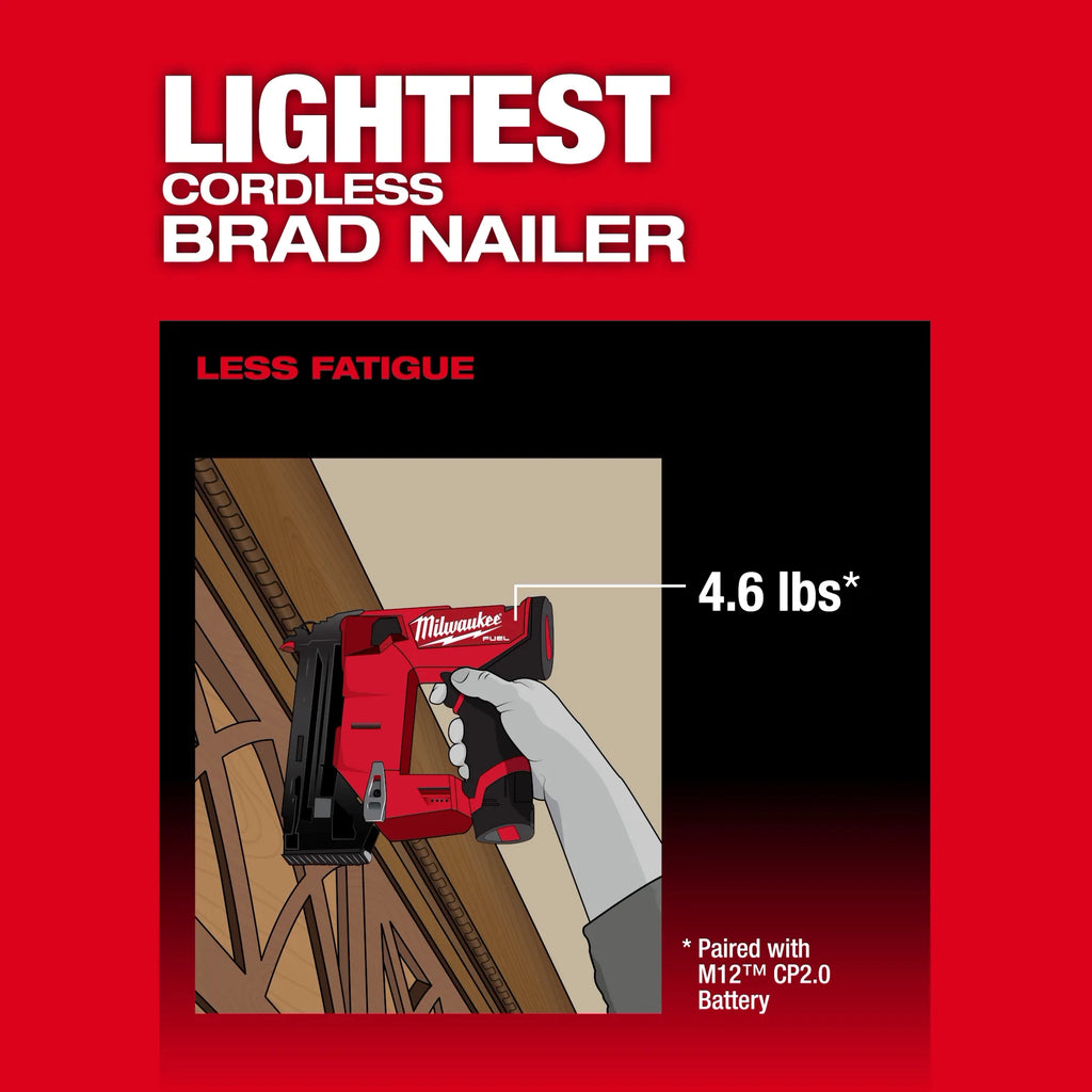 Milwaukee M12 FUEL 18 Gauge Compact Brad Nailer | 2541-20
