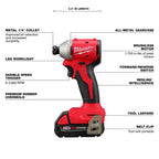 M18™ Compact Brushless 1/4" Hex Impact Driver