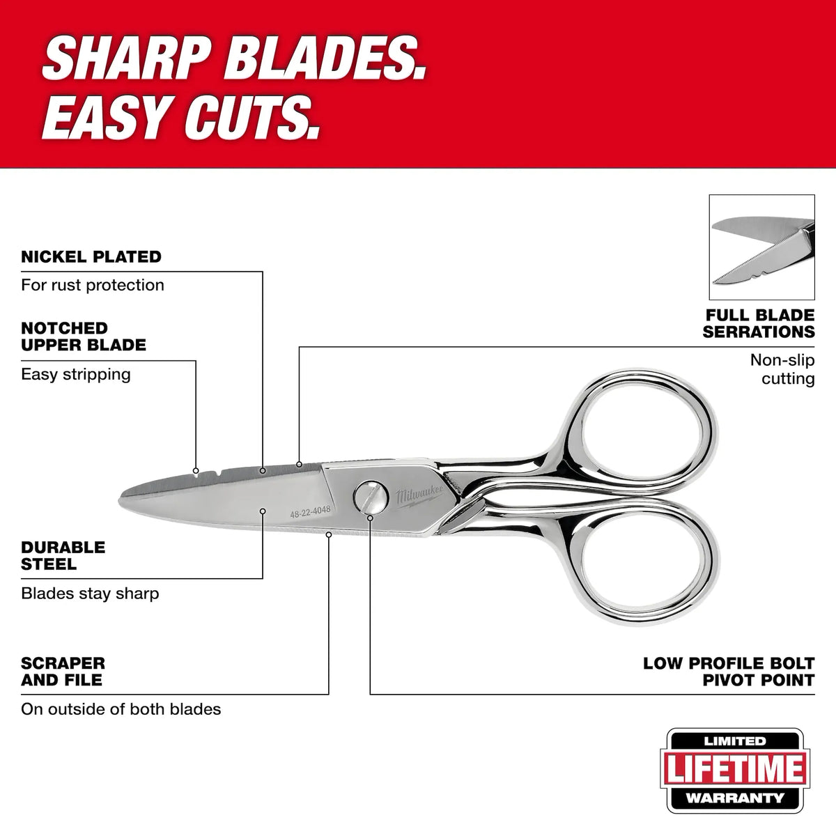 Milwaukee Electrician Scissors | 48-22-4048