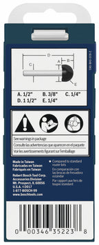 Bosch 85446MC 1/4 In. x 1/2 In. Carbide-Tipped Core Box Router Bit