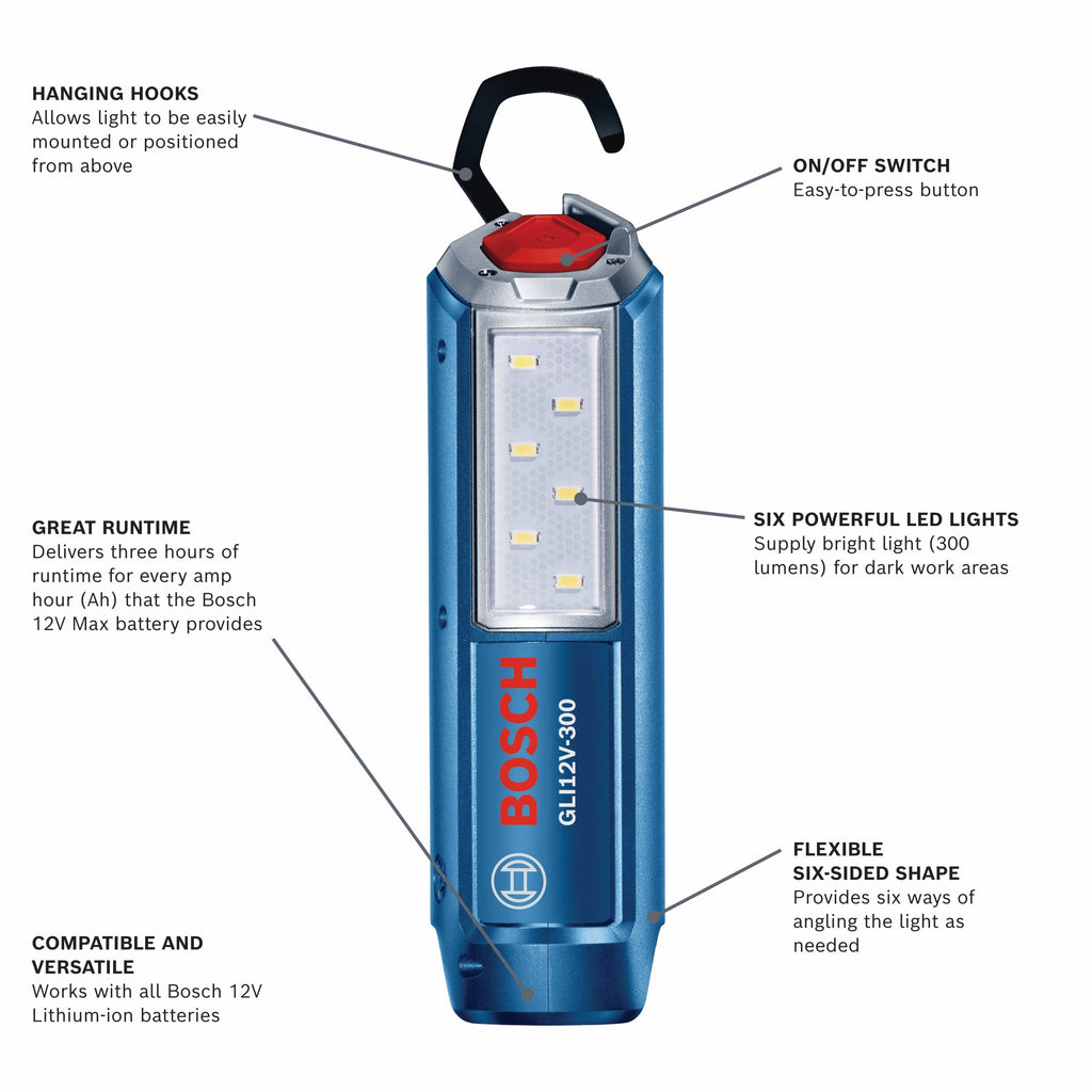 Bosch GLI12V-300N 12V Max LED Worklight (Tool Only)
