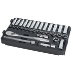 32pc 3/8" Metric Ratchet and Socket Set with PACKOUT™ Low-Profile Compact Organizer