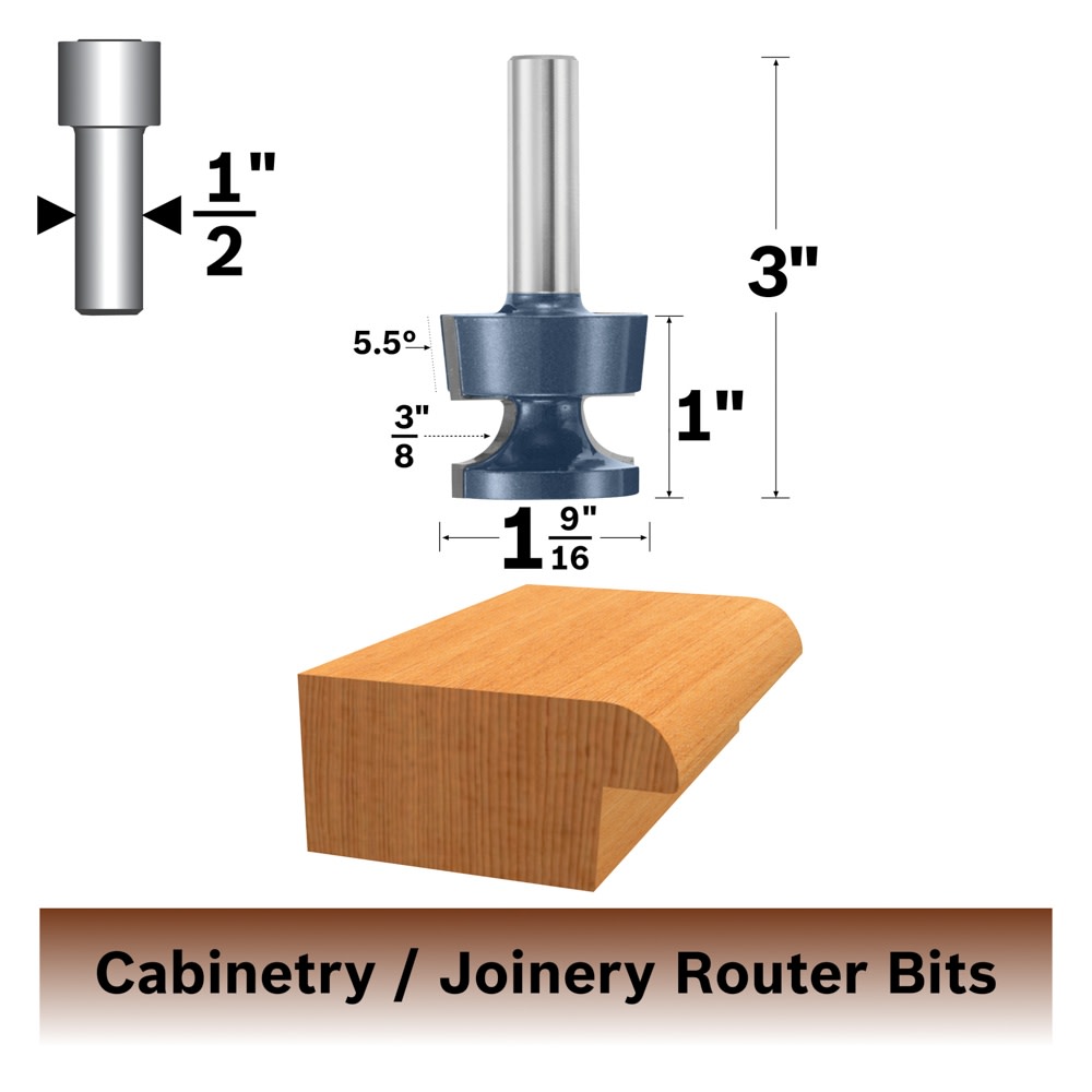 Bosch 85603M 1-1/2 In. x 1-7/32 In. Carbide Tipped Door Lip Bit