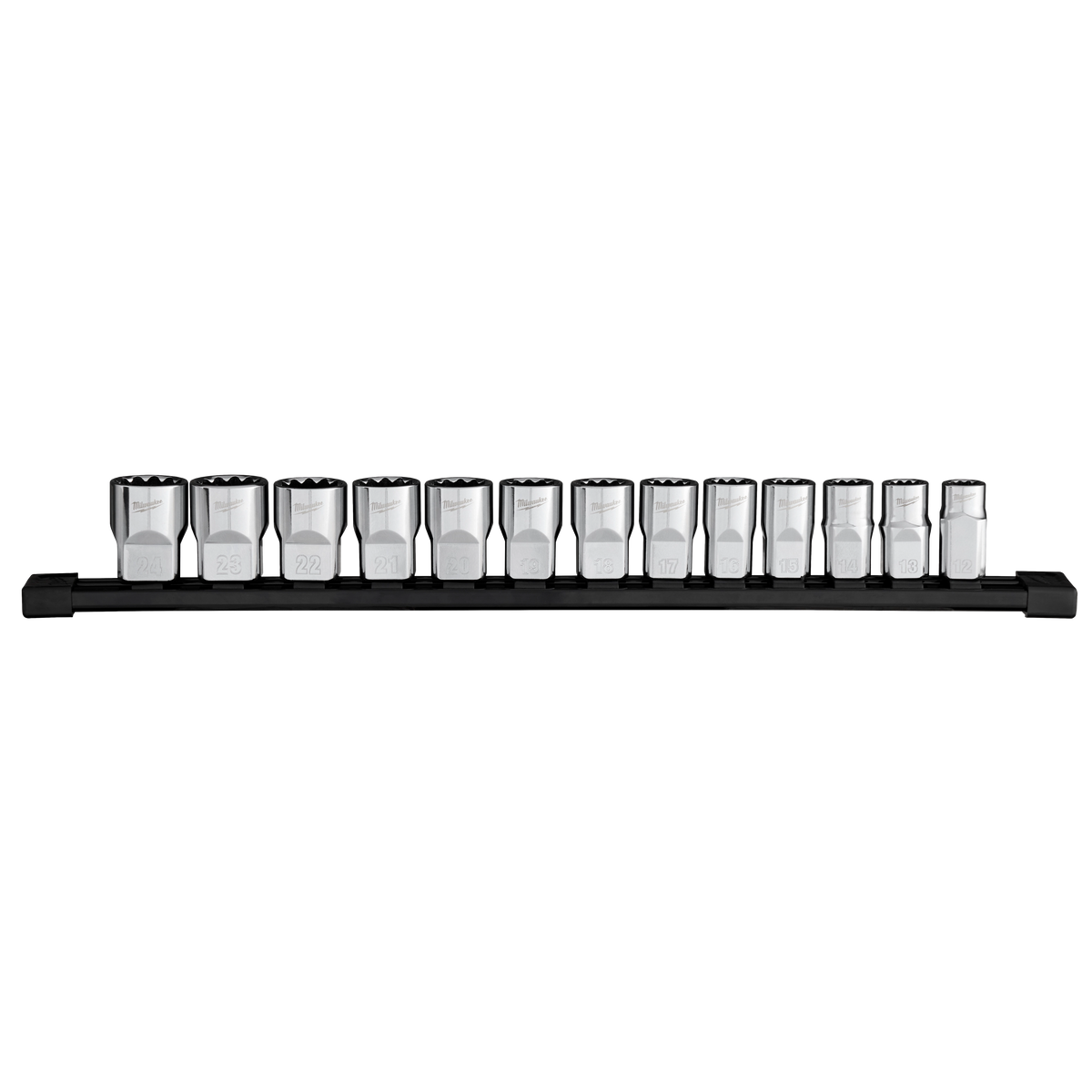 Milwaukee 13-Piece 1/2” Drive 12-Point Metric Socket Set | 48-22-9522