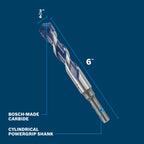 Bosch BXH16 3/4 In. x 6 In. Blue Xtreme Carbide Hammer Drill Bit
