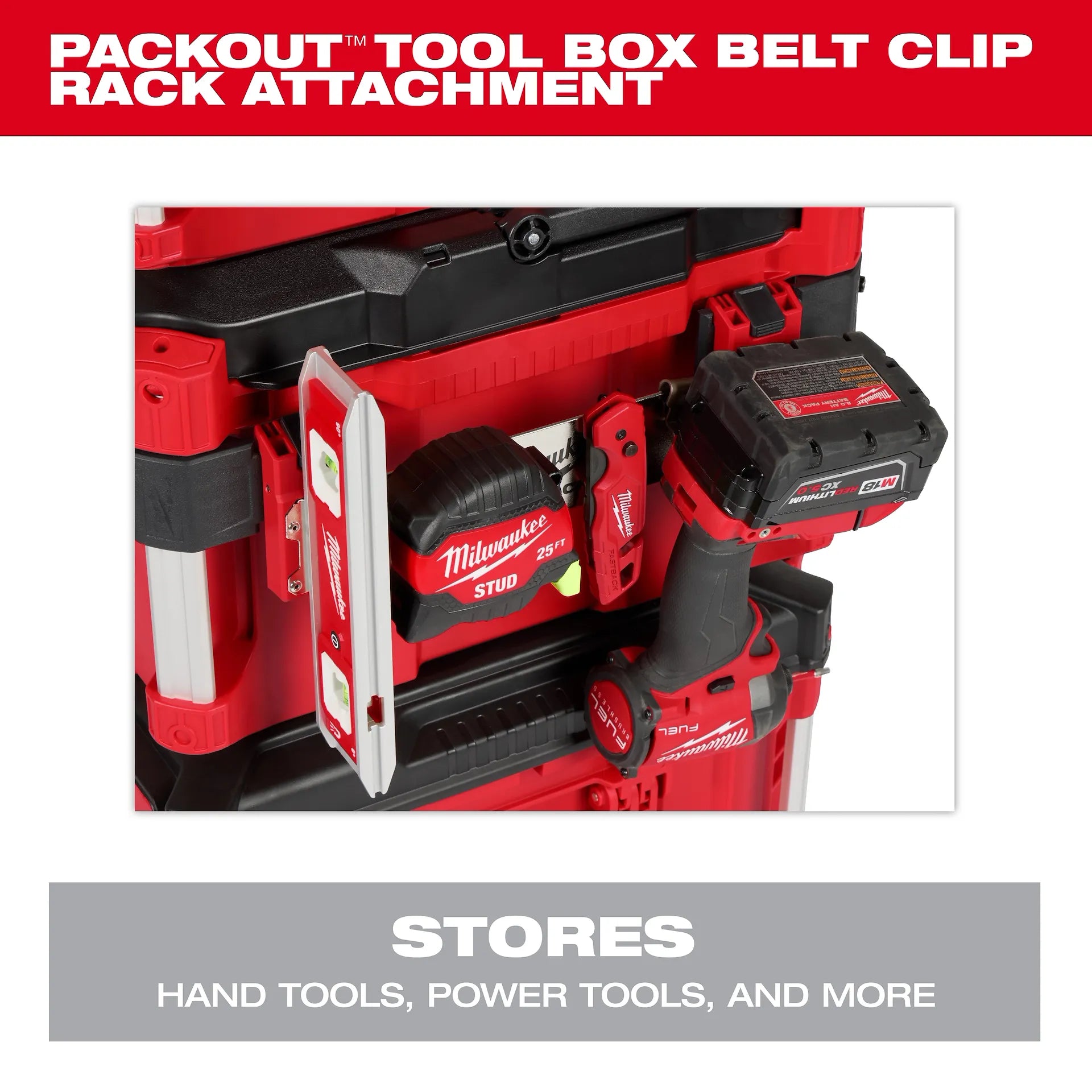 PACKOUT™ Tool Box Belt Clip Rack Attachment