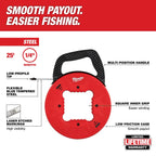 Milwaukee 25’ 1/4" Steel Fish Tape with  Low Profile Tip | 48-22-4181