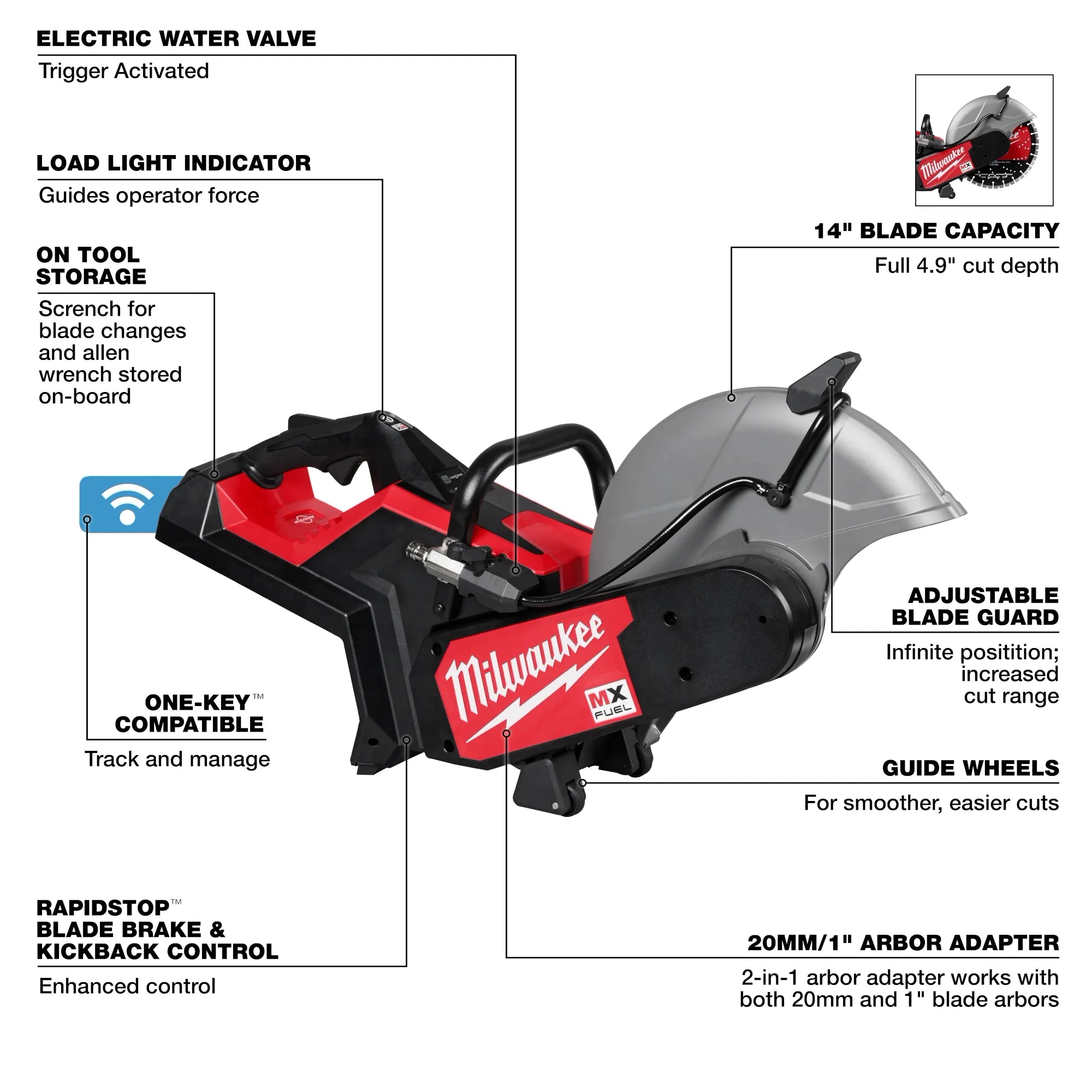 MX FUEL™ 14" Cut-Off Saw w/ RAPIDSTOP™