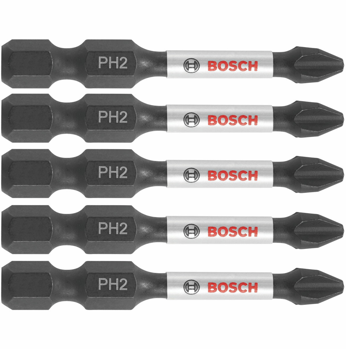 Bosch ITPH2205 5 pc. Impact Tough 2 In. Phillips #2 Power Bits