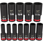 12PC SHOCKWAVE™ Impact Duty 1/2" Drive SAE Deep 6 Point Socket Set - 49-66-7011 - image 2