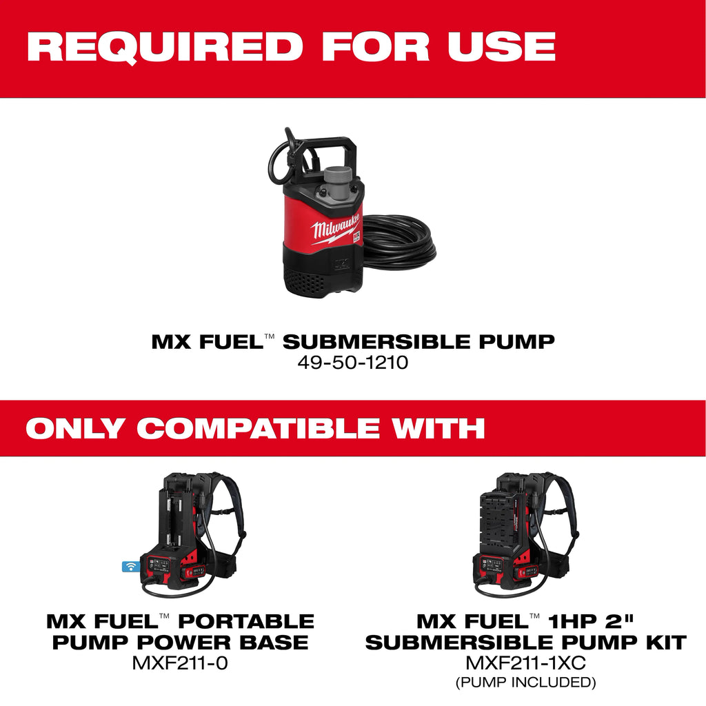Milwaukee MX FUEL 1HP 2" Submersible Pump Kit | MXF211-1XC