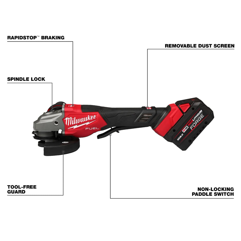 Milwaukee M18 FUEL 4-1/2"-6" Braking Grinder, Paddle Switch – Configuration Options