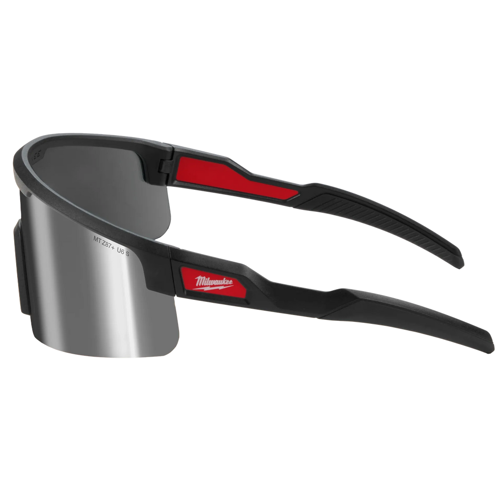 Wrap Around Safety Glasses - Mirrored Anti-Scratch Lenses