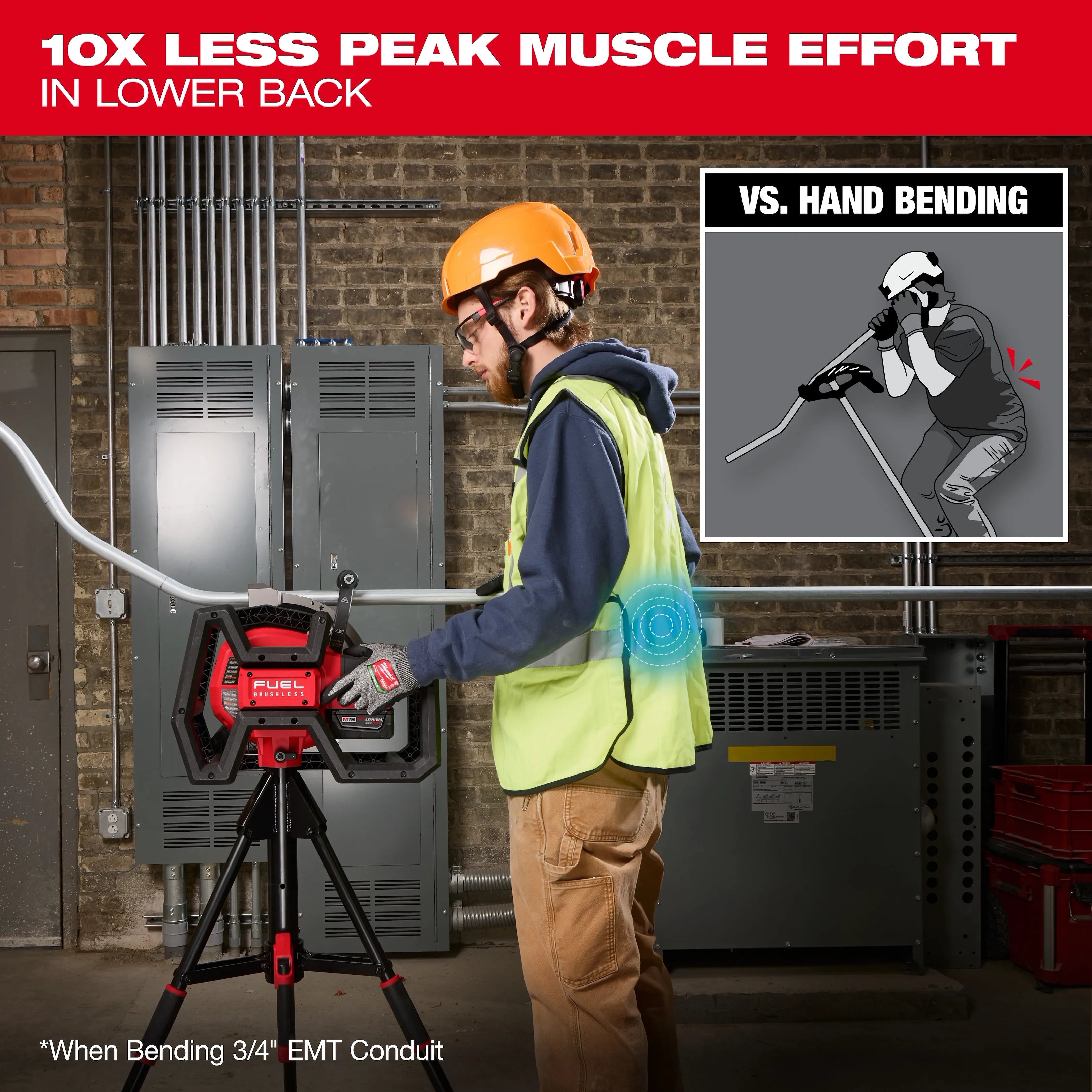 M18 FUEL™ BRANCH CONDUIT BENDER w/ AUTO-ZERO™
