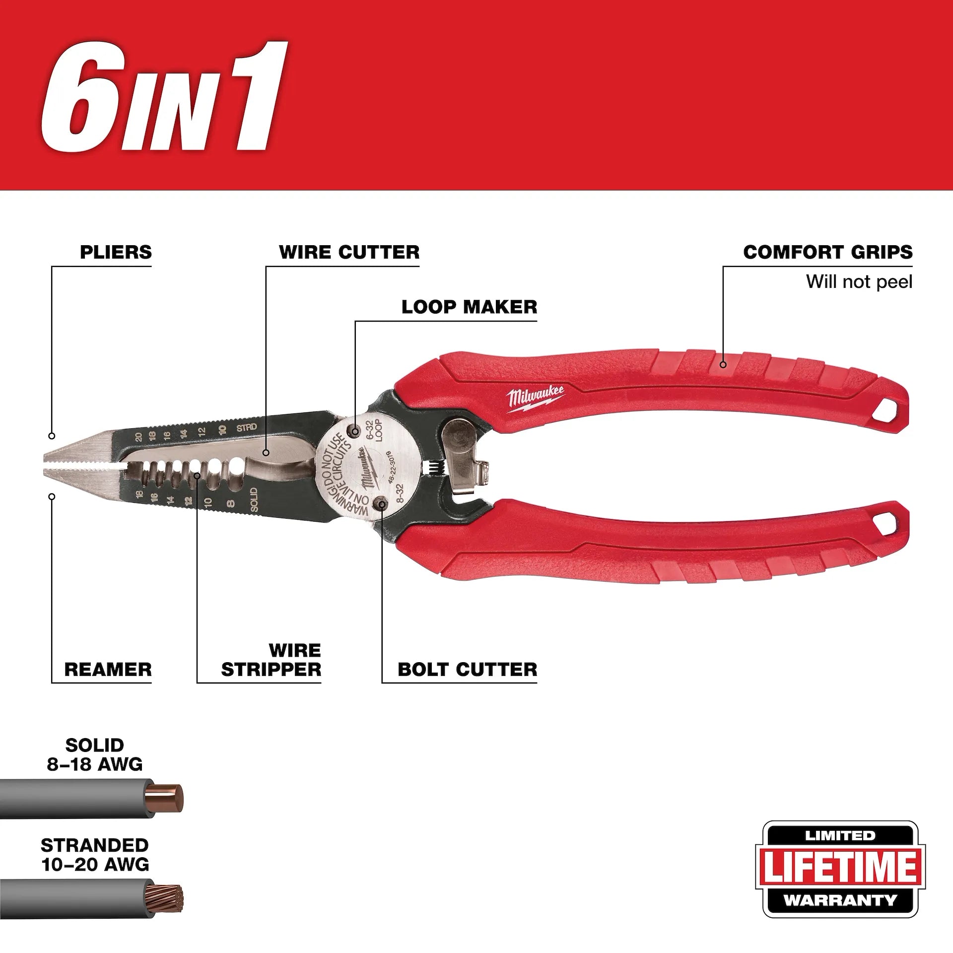 Comfort Grip 6-in-1 Pliers