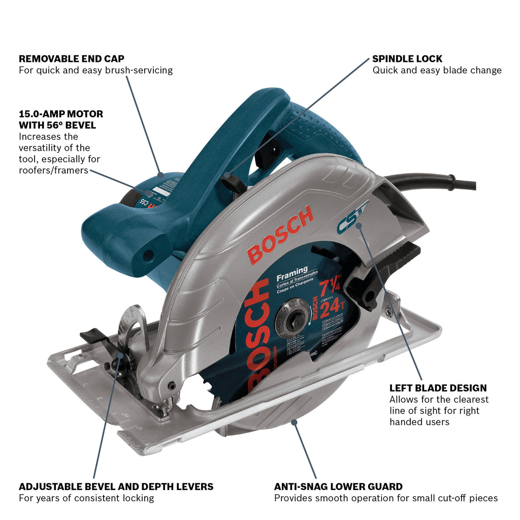 Bosch CS5 7-1/4 In. Blade-Left Circular Saw