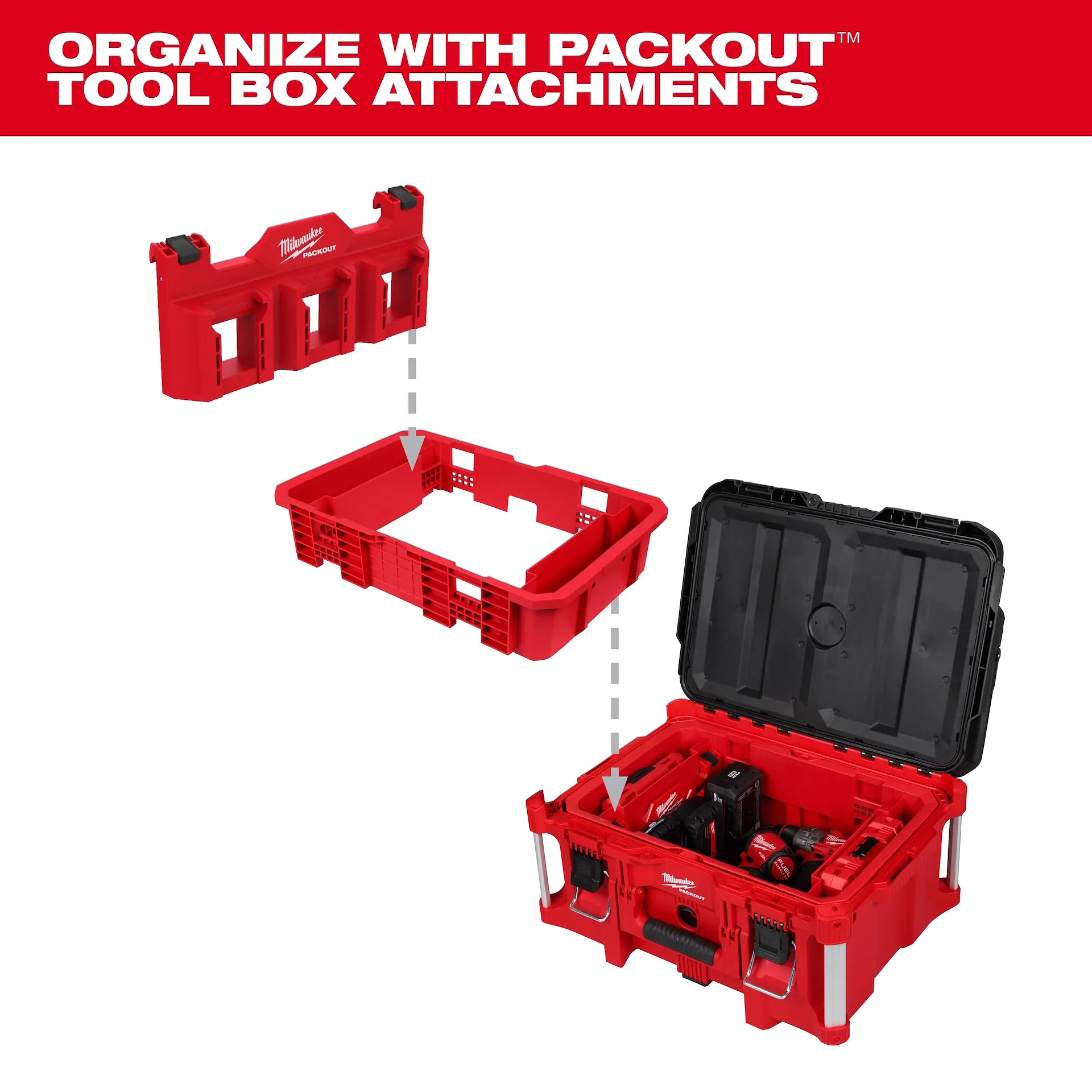 Tool Box Attachment Ready Tray for PACKOUT™ Tool Boxes