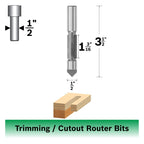 Bosch 85429M 1/2 In. x 1-3/16 In. Carbide Tipped 2-Flute Pilot Panel Bit