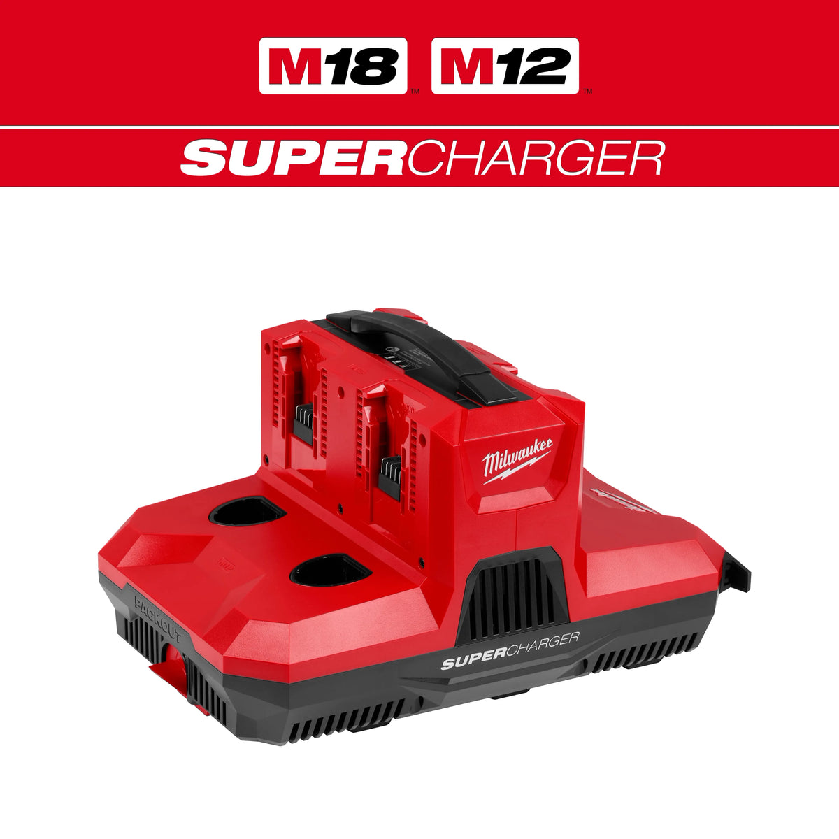 M18™ & M12™ Four Bay Simultaneous Super Charger w/ PACKOUT™ Compatibility