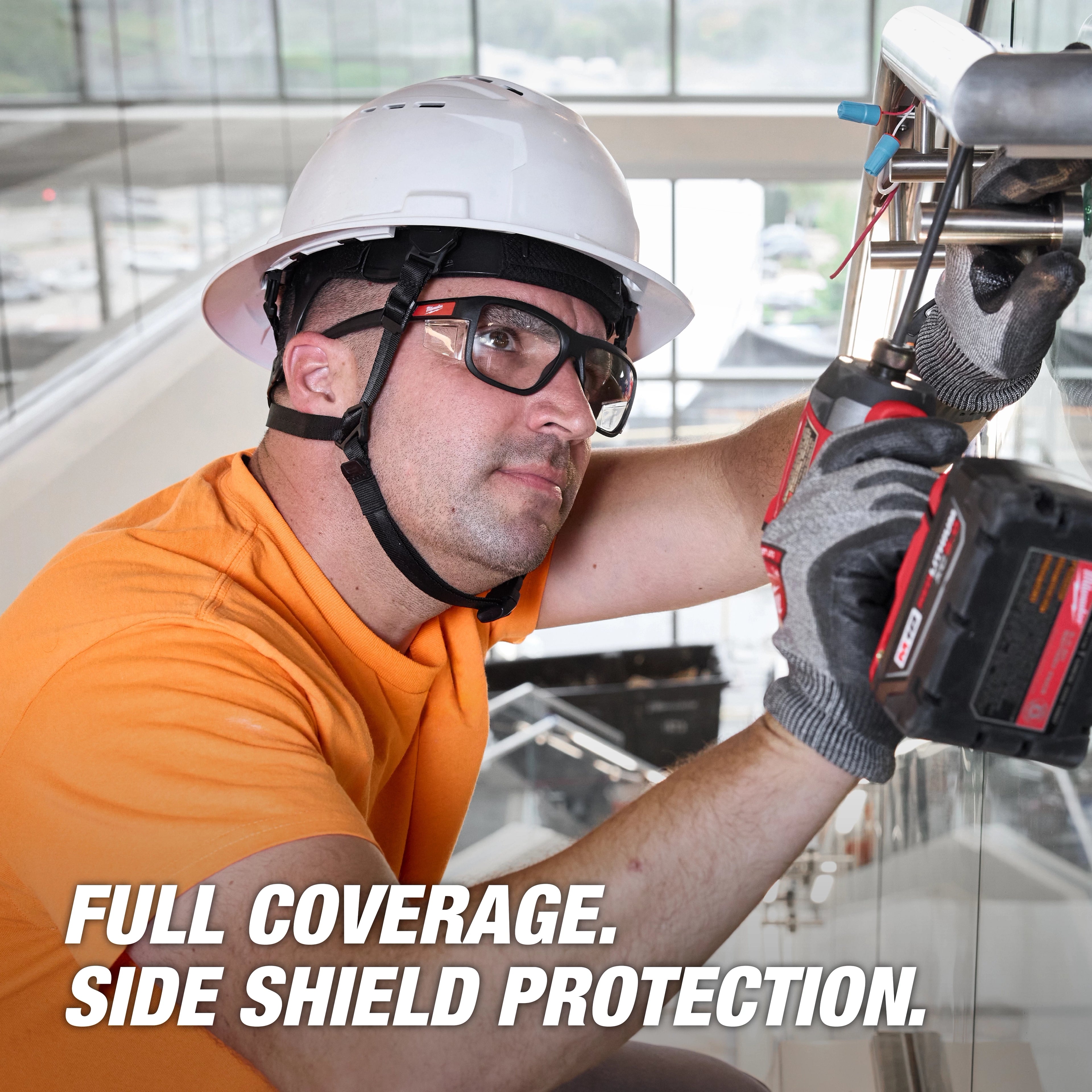 Full Frame Safety Glasses with Removable Side Shields