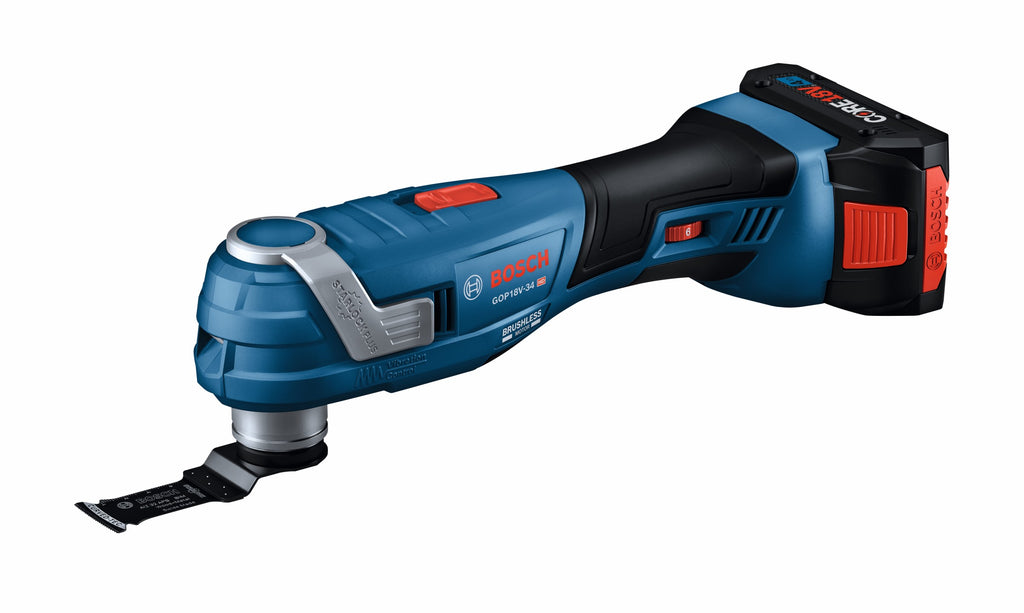 Bosch GOP18V-34B14 18V Brushless StarlockPlus Oscillating Multi-Tool Kit with (1) CORE18V 4 Ah Advanced Power Battery