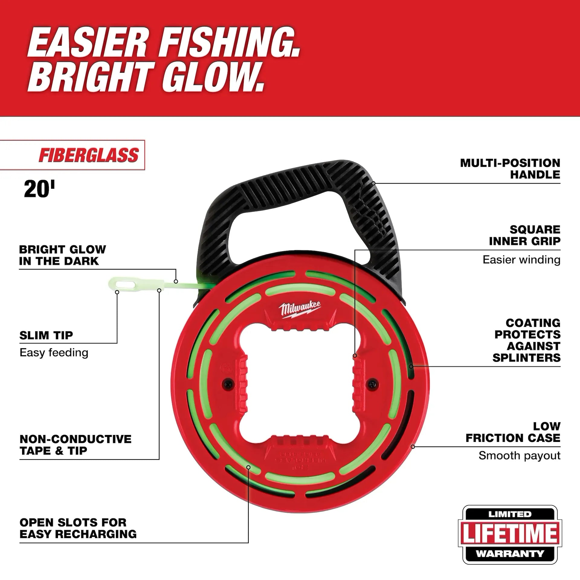 20' Glow Fish Tape