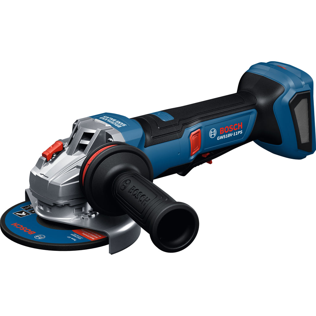 Bosch GWS18V-11PSN 18V Brushless 4-1/2 – 5 In. Angle Grinder with No Lock-On Paddle Switch (Tool Only)