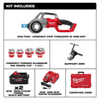 M18 FUEL™ Compact Pipe Threader w/ ONE-KEY™ w/ 1/2" - 1-1/4" Compact NPT Forged Aluminum Die Heads