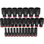 29PC SHOCKWAVE™ Impact Duty 1/2" Drive Metric Deep 6 Point Socket Set - 49-66-7015 - image 2