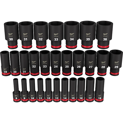 29PC SHOCKWAVE™ Impact Duty 1/2" Drive Metric Deep 6 Point Socket Set - 49-66-7015 - image 2