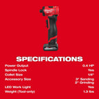 M12 FUEL™ 1/4" Right Angle Die Grinder