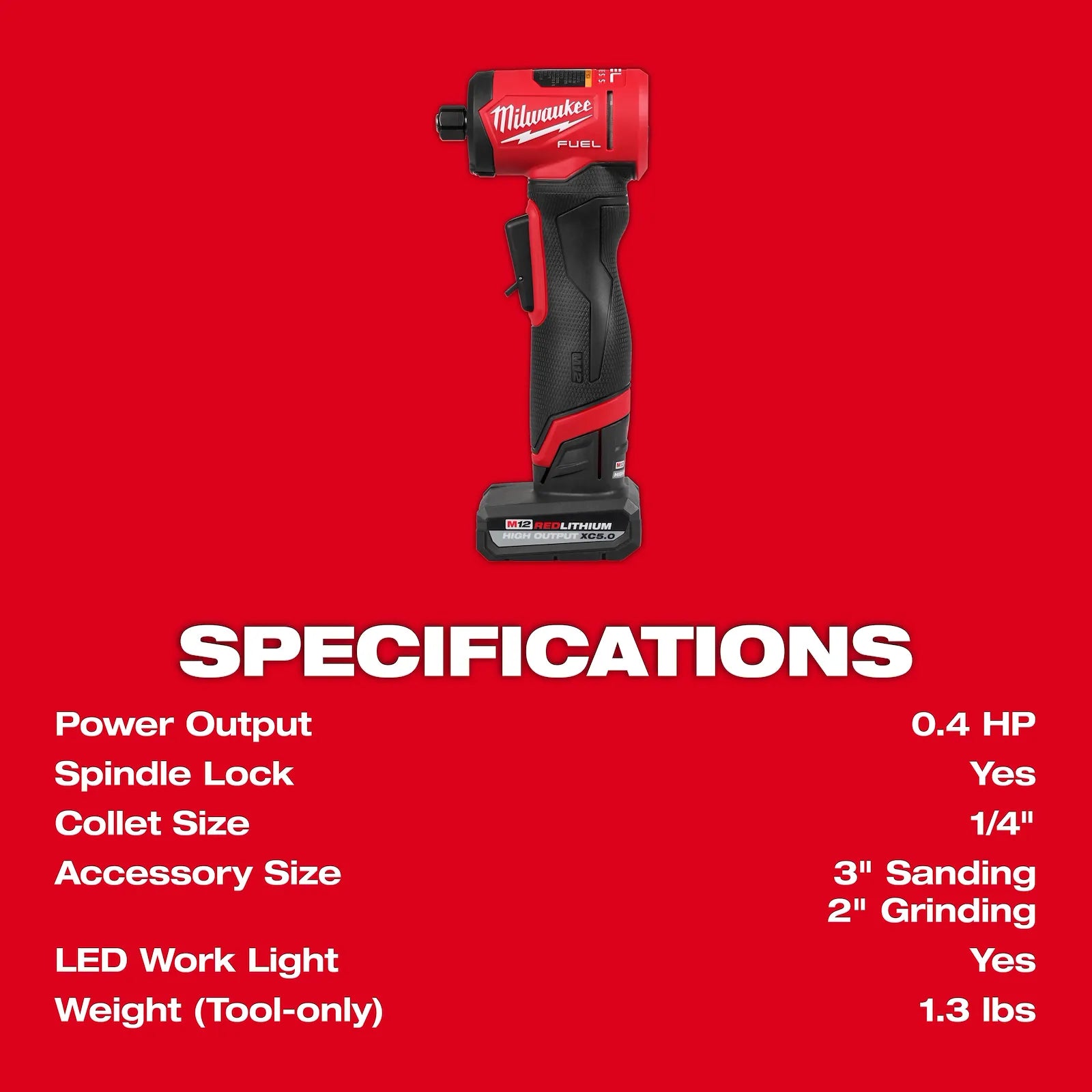 M12 FUEL™ 1/4" Right Angle Die Grinder