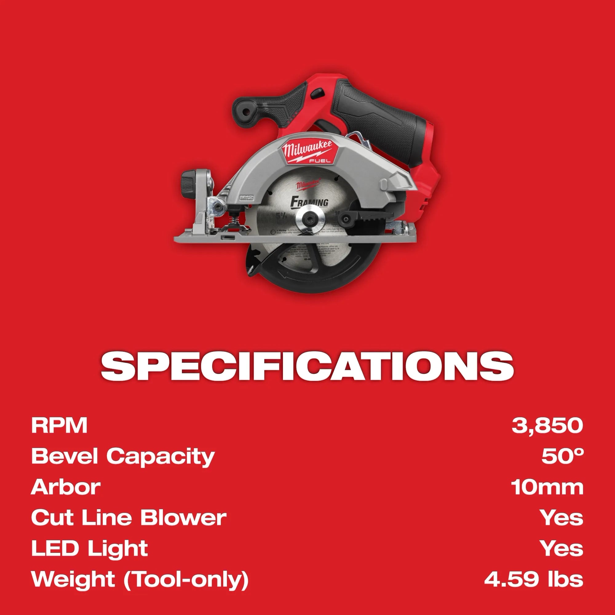 M12 FUEL™ 5-3/8” Circular Saw