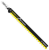 Bosch T367XHM1 5-1/4 In. 5-7 TPI Carbide Edge for All Purpose T-Shank Jig Saw Blade