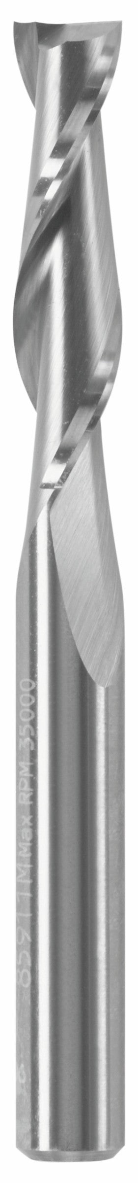 Bosch 85911MC 1/4 In. x 1 In. Solid Carbide Double-Flute Upcut Spiral Router Bit